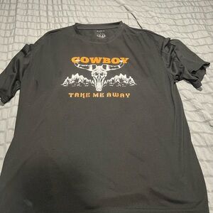 SHEIN Black Tee with Cowboy Design